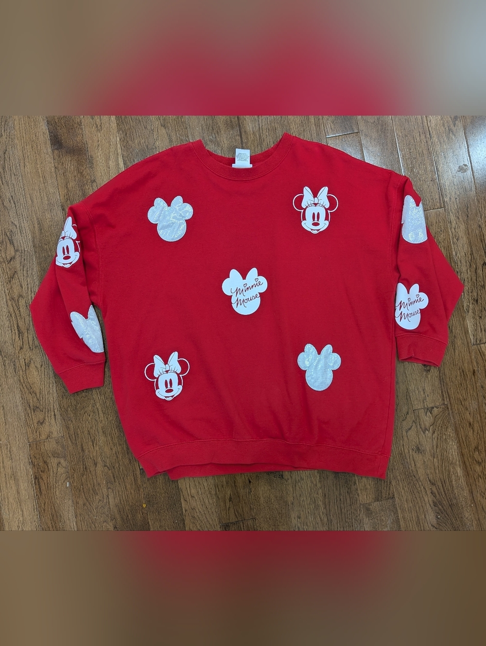 Women's Disney Parks Red Minnie Mouse Sweatshirt Size 1X